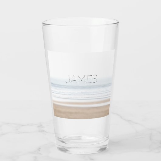 Surfstrand personalisiert glas (Rückseite)