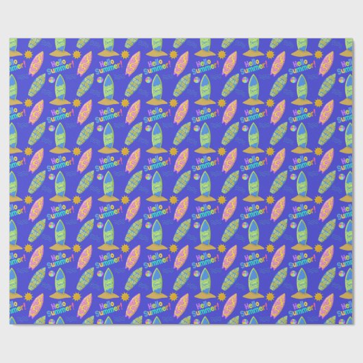 Surfstrand Sommer Geschenkpapier (Flach)