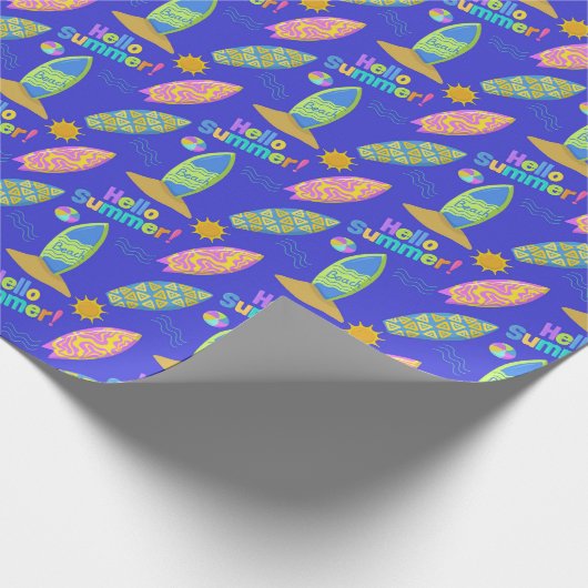 Surfstrand Sommer Geschenkpapier (Ecke)