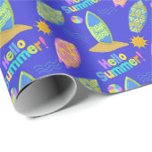 Surfstrand Sommer Geschenkpapier (Rolleneckpunkt)