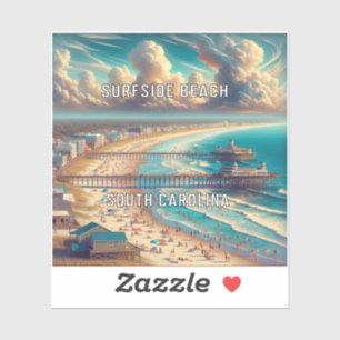 Surfstrand South Carolina 3 Zoll Vinyl Sticker
