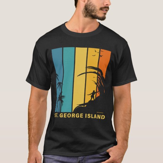 Surfstrand St. George Island Bahamas T-Shirt (Vorderseite)