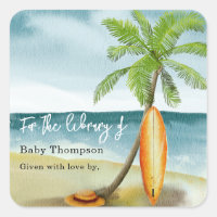 Surfstrand Wasserfarbe - für die Bibliothek