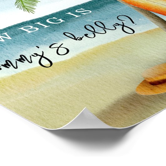 Surfstrand - Wie groß ist Mommy's Bauch Poster (Ecke)