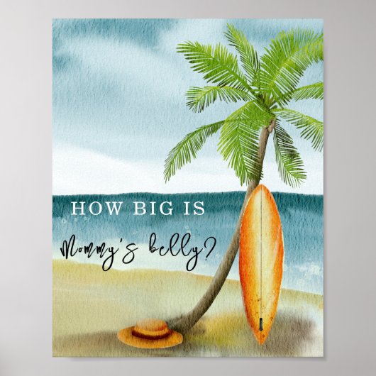 Surfstrand - Wie groß ist Mommy's Bauch Poster (Vorne)