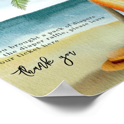 Surfstrand - Windelwindspiel Poster (Ecke)