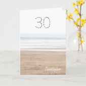 Surfstrand zum 30. Geburtstag Karte (Gelbe Blume)