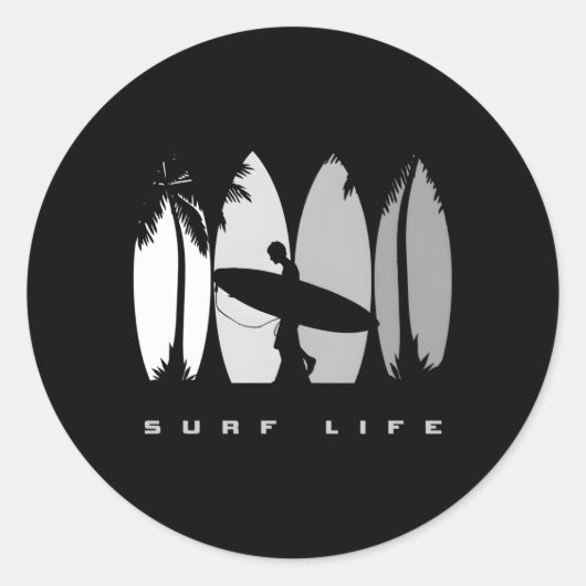 Surfsurf Runder Aufkleber (Vorderseite)