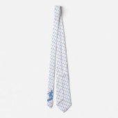 Surfsurfboard auf Blue Karo Necktie Krawatte (Rückseite)