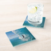 Surfsurfer Glasuntersetzer (Schrägansicht)