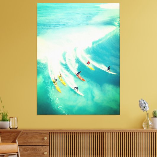 Surfsurfer Surfen Sea Wave Canvas Print Leinwanddruck (Insitu (Wohnzimmer))