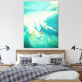Surfsurfer Surfen Sea Wave Canvas Print Leinwanddruck (Insitu (Schlafzimmer))