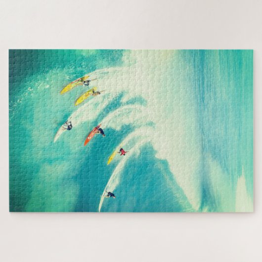 Surfsurfer surfen Wasserfall Puzzle (Horizontal)