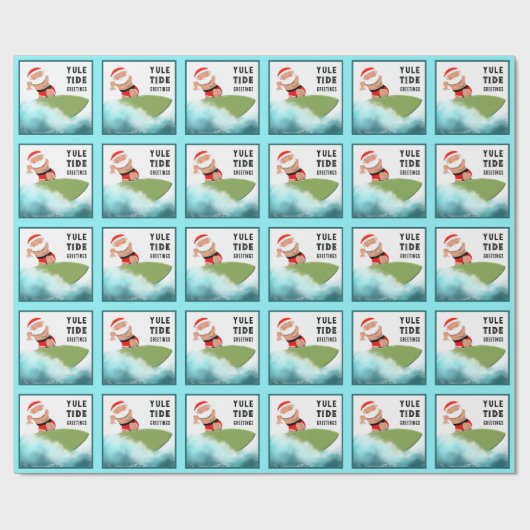 Surfsurfer Weihnachtsgeschenk Geschenkpapier (Flach)