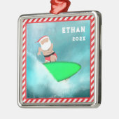 Surfsurfer Weihnachtsgeschenk Ornament Aus Metall (Links)