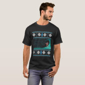 Surfsurfing Surfer Ugly Sweater Style für Christm T-Shirt (Vorne ganz)