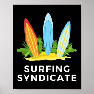 Surfsyndikat Surfer Sommer Surfboard Surfen Fo Poster