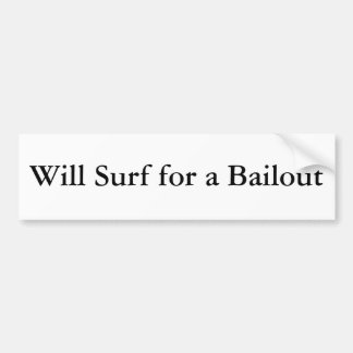 Surft für eine Sicherheitsleistung Autoaufkleber