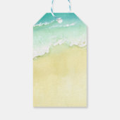 Surft Gastgeschenke auf dem großen Surfer zum Gebu Geschenkanhänger (Rückseite)