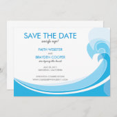Surft hoch! Hochzeit Save the Date (Vorne/Hinten)
