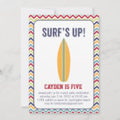 Surft hoch.Pool-Party Einladung (Vorderseite)