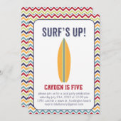 Surft hoch.Pool-Party Einladung (Vorne/Hinten)