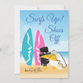 Surft Hochzeiten ein Einladung (Vorderseite)