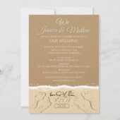 Surft Hochzeiten ein Einladung (Rückseite)