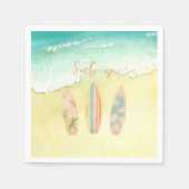 Surft Napkins hoch, der große Surfer zum Geburtsta Serviette (Vorderseite)