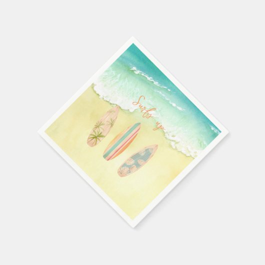 Surft Napkins hoch, der große Surfer zum Geburtsta Serviette (Ecke)