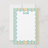 Surft Personalisierte Monogramm-Stationierung Dankeskarte (Vorderseite)