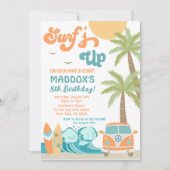 Surft surf Surf Beach Surf's Up Birthday Einladung (Vorderseite)