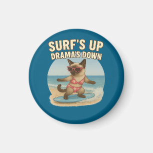 Surftheme für Siamkatze  Magnet