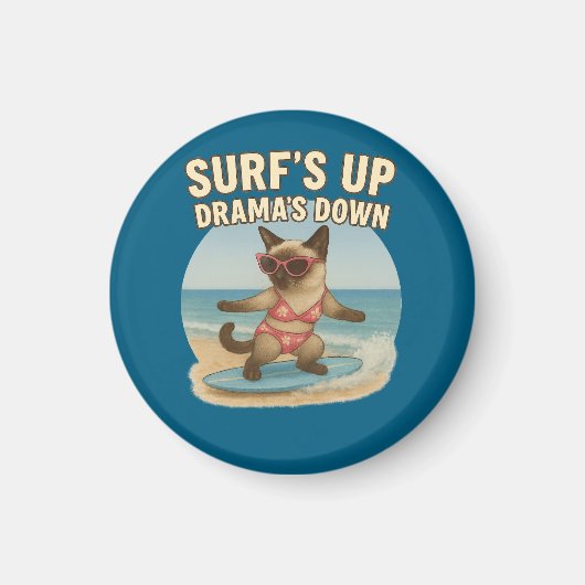 Surftheme für Siamkatze  Magnet (Vorne)