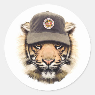 Surftiger Runder Aufkleber
