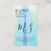 Surftrainer Ombre Surf Board Sunset Visitenkarte (Rückseite)