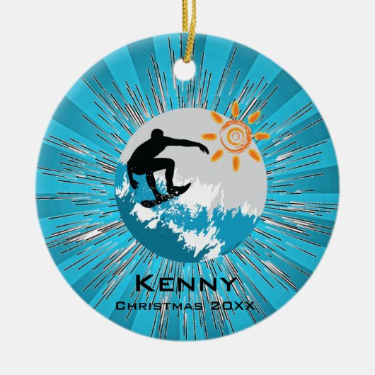 Surfverzierung Keramikornament (Vorne)