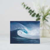 Surfwelle Postkarte (Stehend Vorderseite)