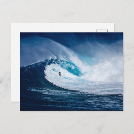 Surfwelle Postkarte (Vorne/Hinten)