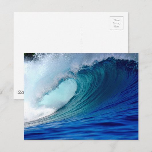 Surfwelle Postkarte (Vorne/Hinten)