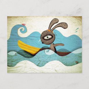 Surfwellen Postkarte