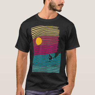 Surfwellen Surfer Strand Ozean Retro Sport Liebe T-Shirt