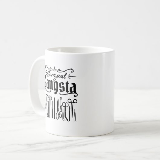Surg Scrub Tech Chirurg Funny Operation Technologe Kaffeetasse (Vorderseite Links)
