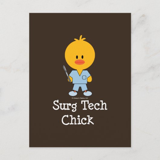Surg Tech Chick Postcard Postkarte (Vorderseite)