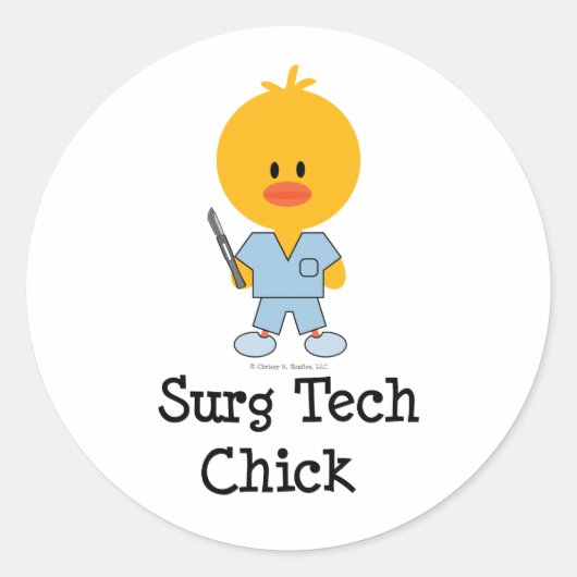Surg Tech Chick Stickers (Vorderseite)