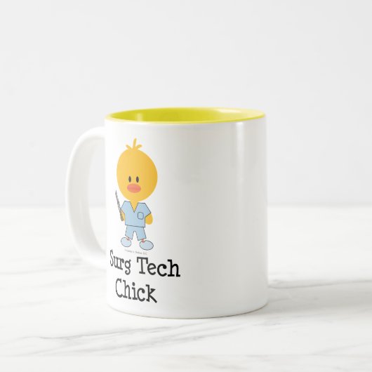 Surg Tech-Küken-Tasse Zweifarbige Tasse (Vorderseite Links)