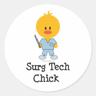 Surg Technologie-Küken-Aufkleber Runder Aufkleber