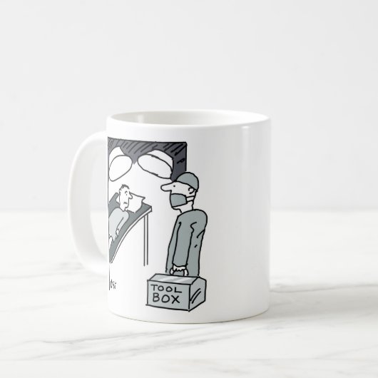 Surgeon mit Toolbox Kaffeetasse (Vorderseite Links)