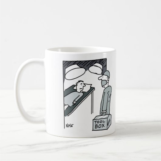 Surgeon mit Toolbox Kaffeetasse (Links)