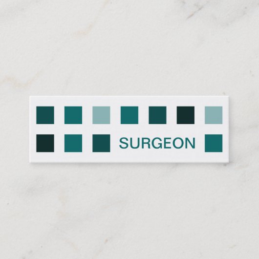 SURGEON (Mod-Quadrate) Mini Visitenkarte (Vorderseite)